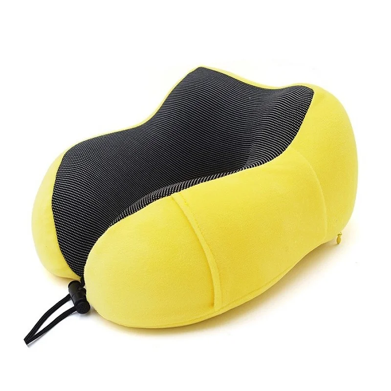 

Solid Color Cervical Healthcare U Shaped Pillow Soft Memory Foam Neck Pillows for Travel Slow Rebound Stretcher 1PCS