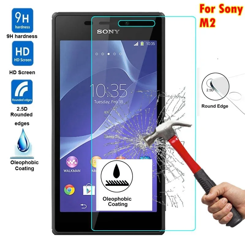

Для Sony M2 2.5D 0,3 мм 9H Premium закаленное стекло для Sony Xperia M2 с розничной коробкой Защитная пленка для экрана M 2 стекло