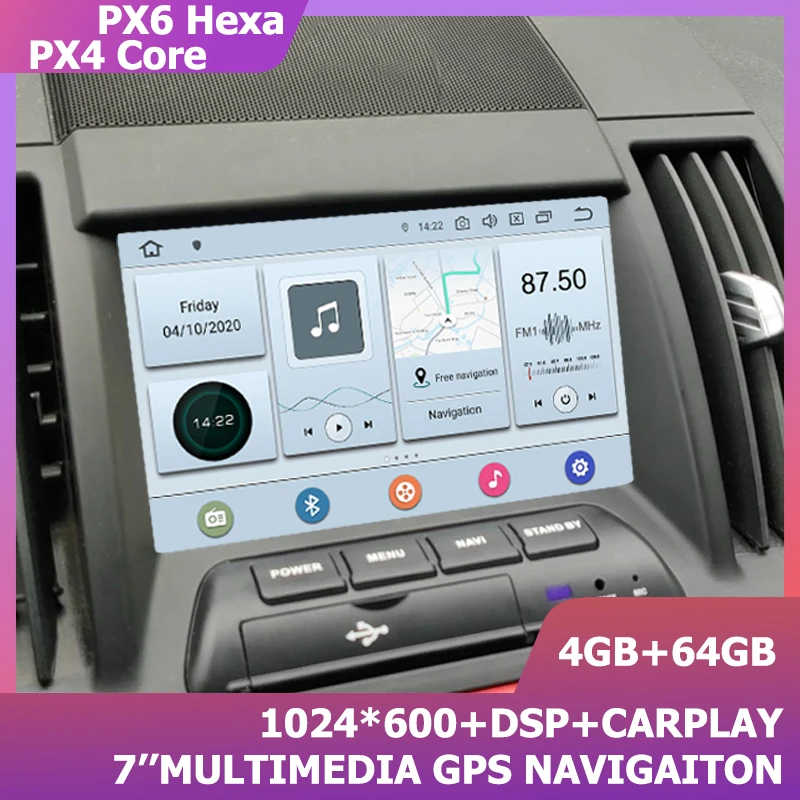 7'' Car Android 10 GPS Player For LAND ROVER FREELANDER 2 2007-2012 Multimedia Stereo PX6 4G+64G DSP Radio Sat Navi Carplay |
