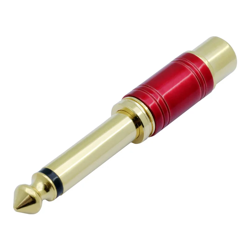 Аудиоразъем RCA Jack 6 35 мм моно штекер к кабелю для колонок адаптер с роскошным