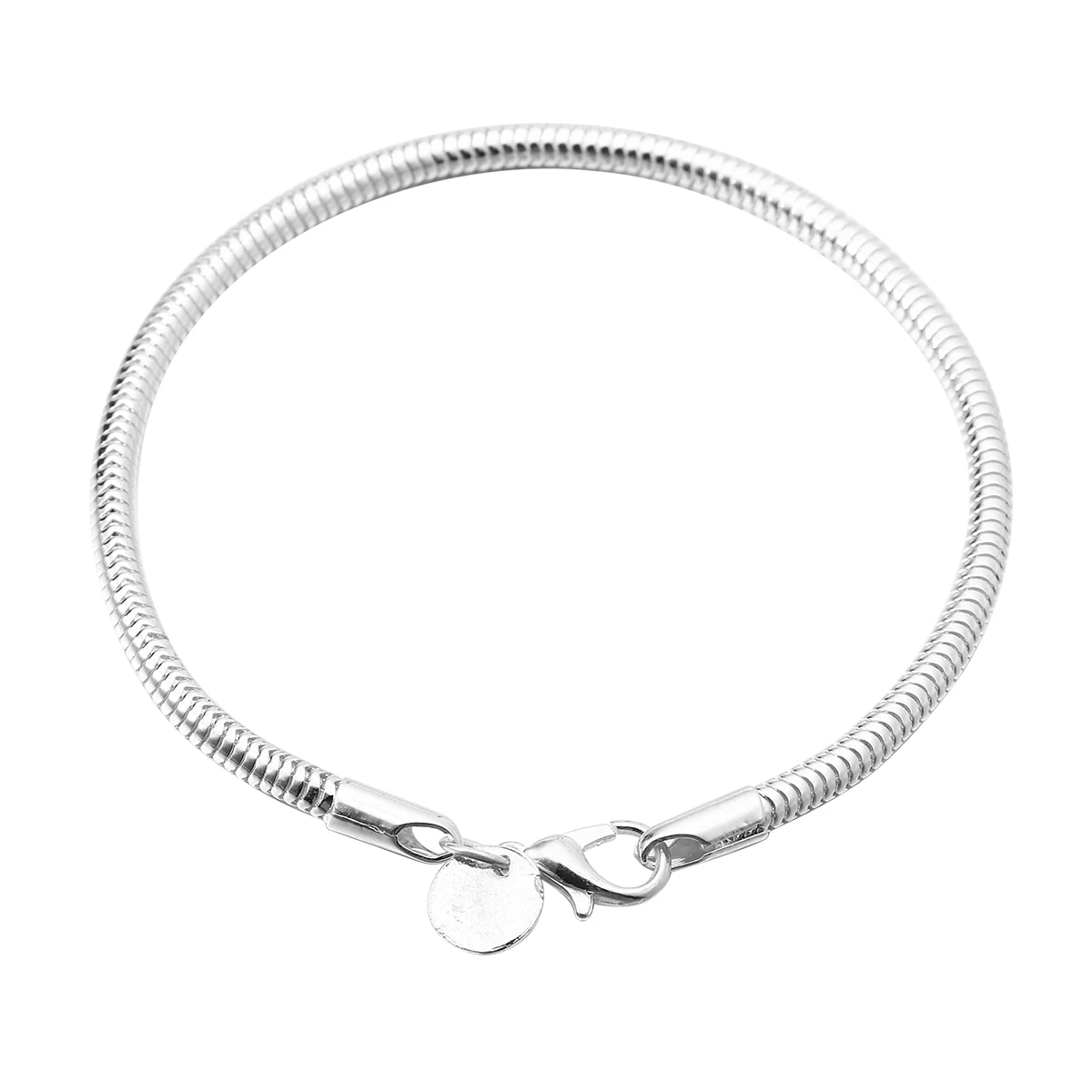 Модный посеребренный браслет-цепочка унисекс в стиле панк со змеиным плетением