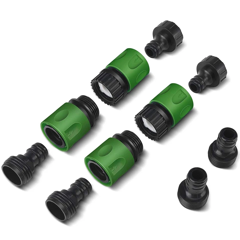 

Promotion! Garden Quick Connect Release Water Hose Fittings Plastic Connectors, Male & Female 3/4 Inch GHT 10Pcs