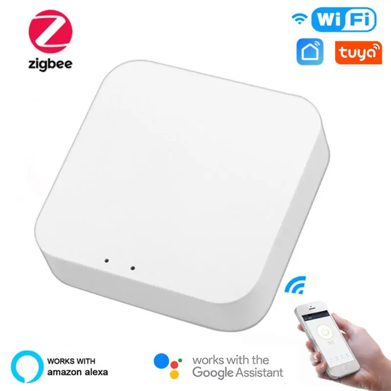 

Tuya Zigbee Bridge Smart Home Zigbee Gateway Hub Remote Control Zigbee Devices Via Smart Life APP Works with Alexa Google Home