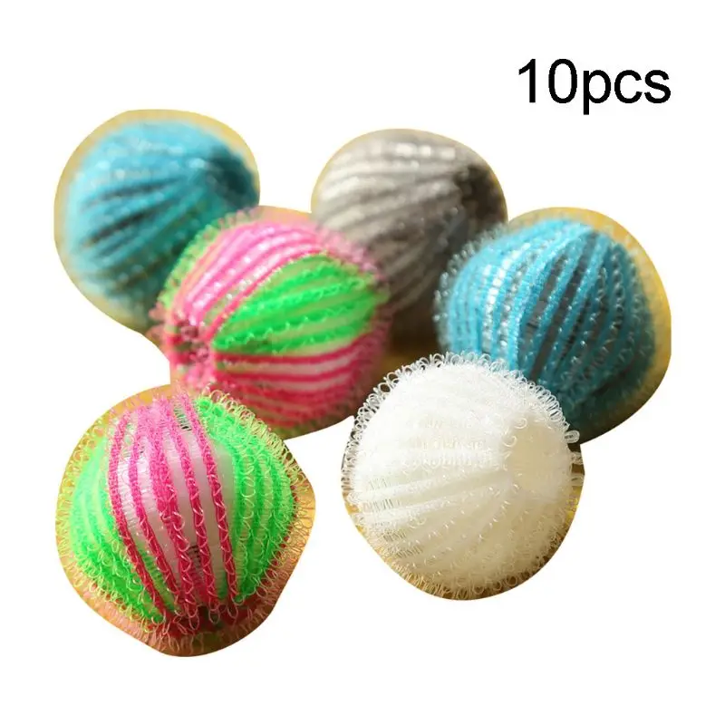 

10pcs Magic Pet Hair Removal Laundry Ball Grabbing Lint Fluff Cleaning Remover Washing Machine Household C7AD