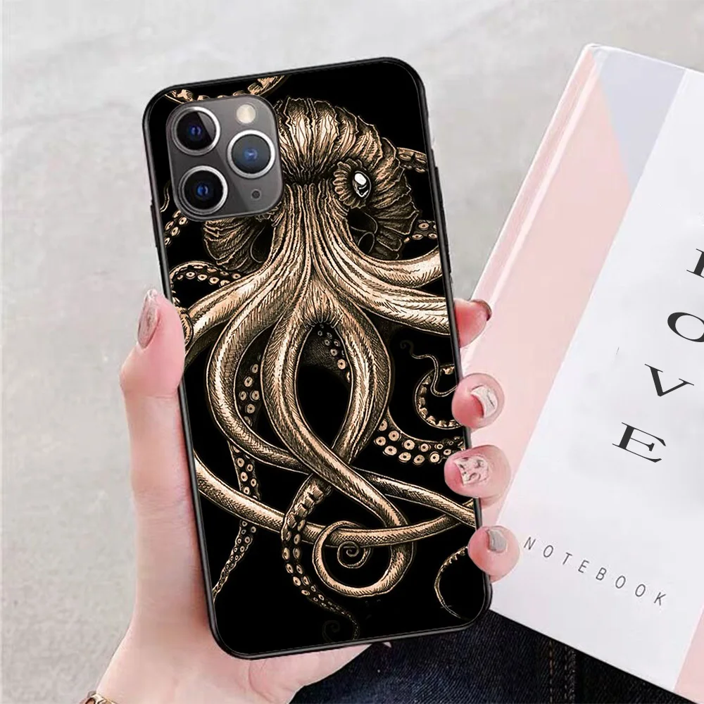 

For iPhone Bronze Kraken Soft TPU Border Apple iPhone Case