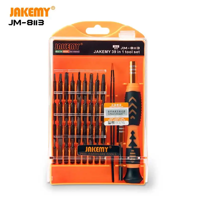 

JAKEMY JM-8113 39 IN 1High Quality Precision Screwdriver Handy Repair Tool Box for for PC, Glasses, Mobile Phone, Laptop