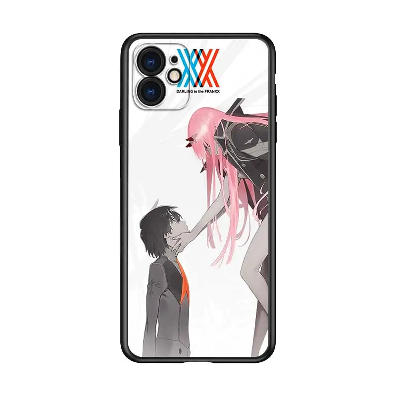 

Darling in the franXX for Apple iPhone 12 Pro Max Mini 11 Pro XS Max X XR 6S 6 7 8 Plus 5S SE2020 Soft Black Phone Case