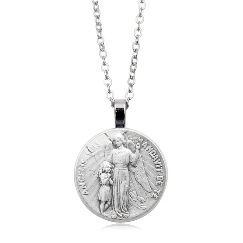 Мужское ожерелье Archangel St.Michael Protect Me Saint Shield Очаровательное цепочка orhodox с