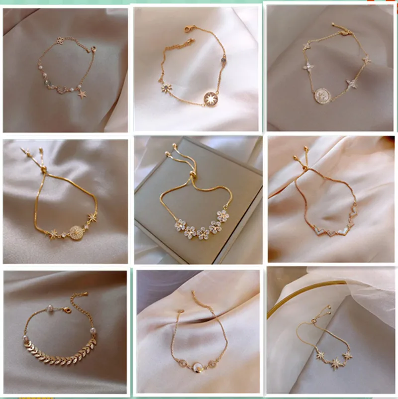 

Tassel Bracelet Zinc Alloy Geometric Fashion Trendy Gifts for Women Jewellery Personality Jewelry Stars Moon Charm Korean