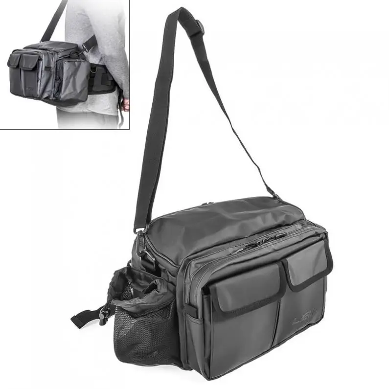 

Multifunctional IPX4 Waterproof Fabric Fishing Bag 11L Large Capacity Waist Shoulder Messenger Fishing Tackle Reel Lure Bag