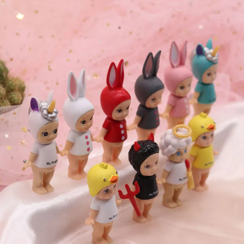 Мини кукла сыночек Ангел Дьявол Купидон Единорог кролик лошадка с куклой