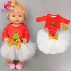 Рождественское платье с бантом для куклы Nenuco 40 см, подходит для кукол Ropa y su Hermanita 38 см