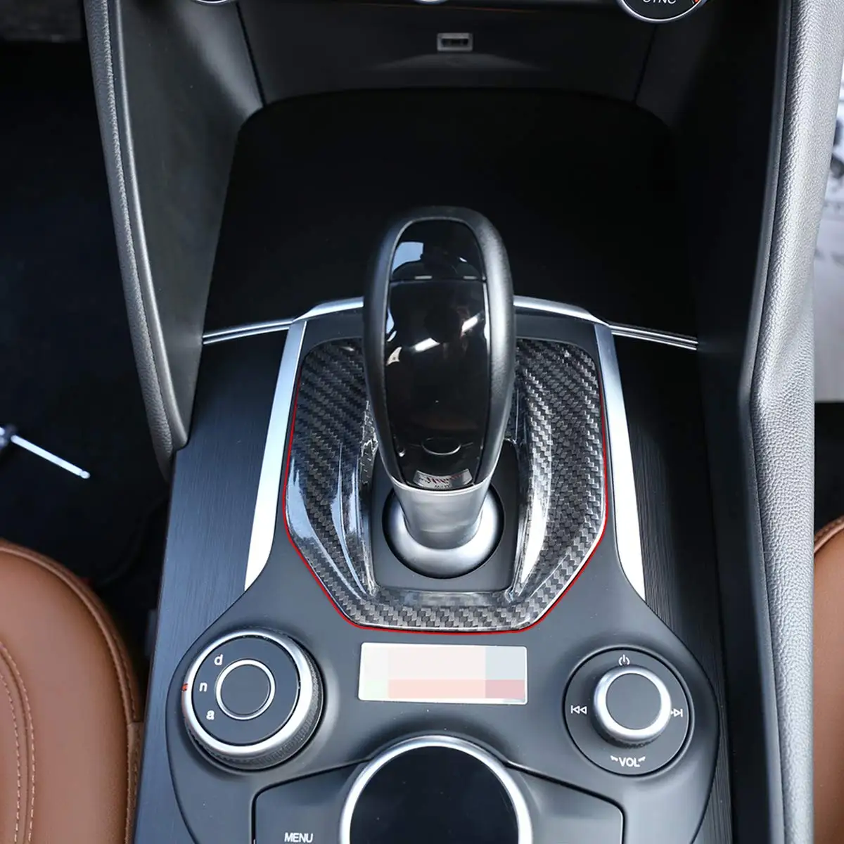 Настоящее углеродное волокно для Alfa Romeo Giulia Stelvio 2017-2019 Автомобильная центральная