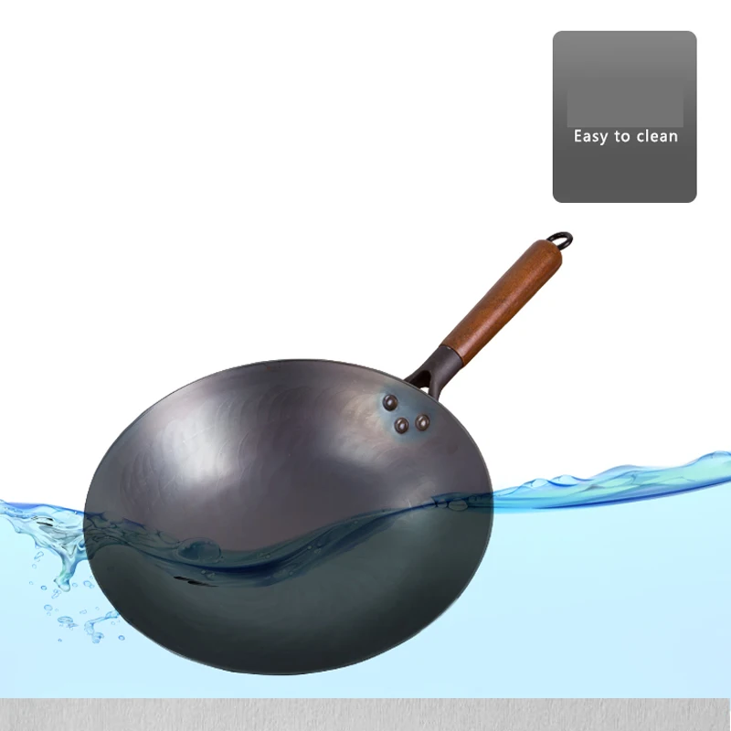 Железный вок чугунная сковорода без покрытия кастрюля общего назначения для