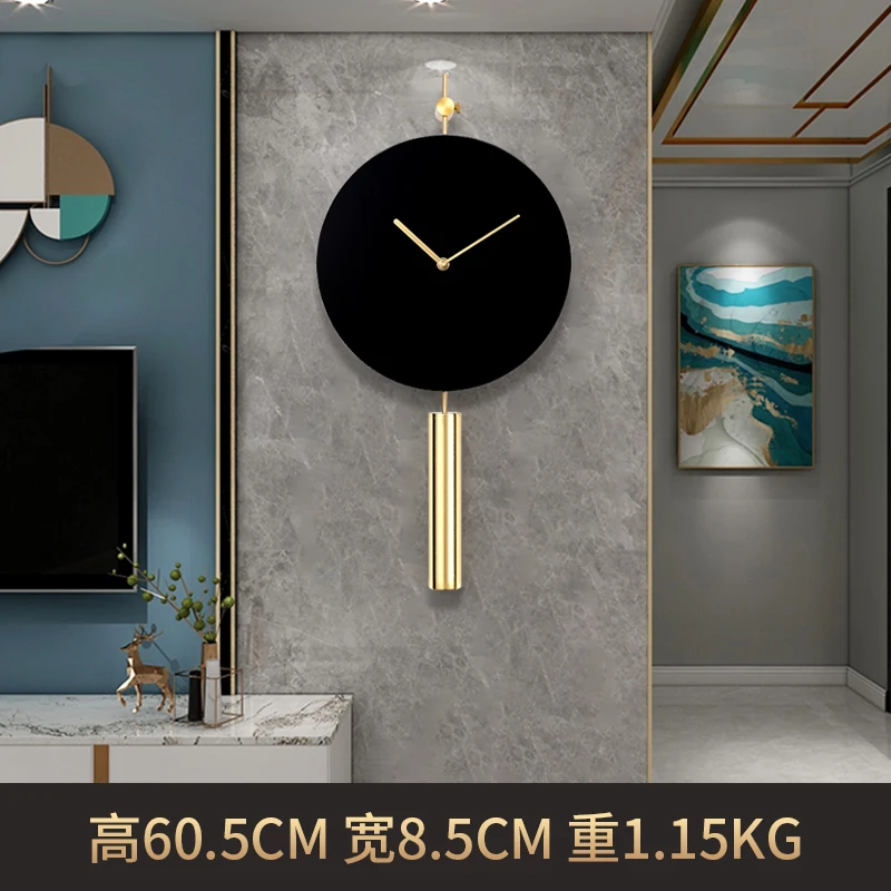 

Nordic Luxury Simple Wall Clock Pendulum Gold Living Room Home Clock Creative Kithen Clock Modern Mute Wall Watch Decoration W6C