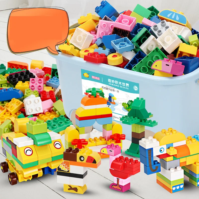 Новые Красочные оптом большой блок для детей раннего обучения игрушки 266 шт.