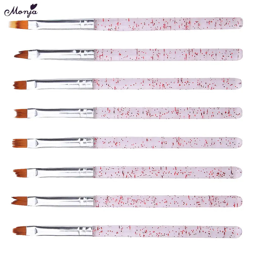 8 шт. дизайн ногтей улыбка луна форма лепесток живопись градиент выцветание