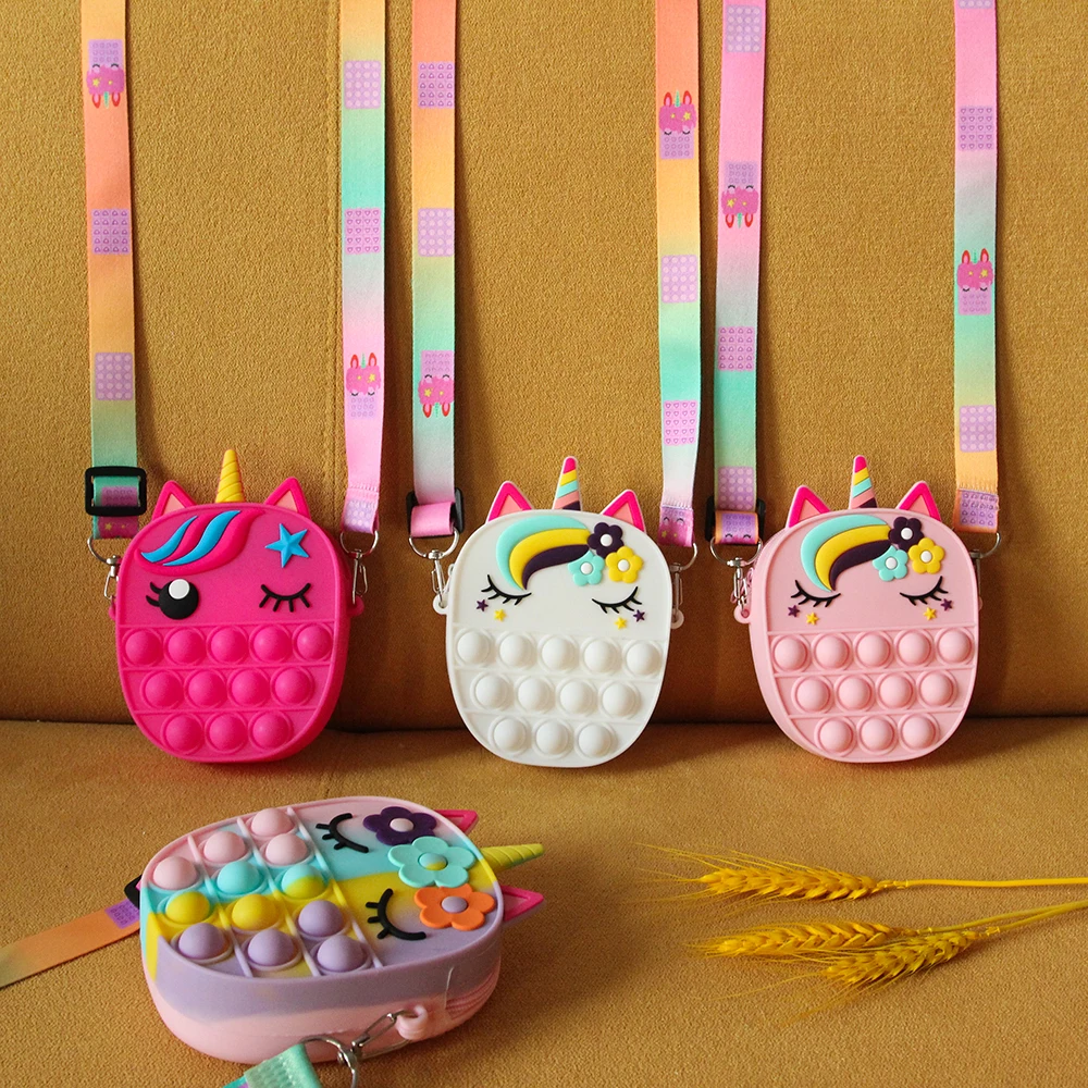 

Силиконовая сумка через плечо с единорогом для девочек