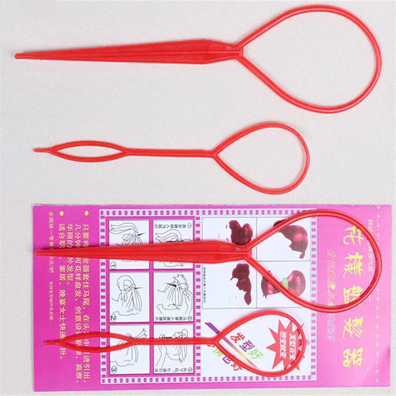 Лидер продаж 2 шт. пластиковый конский хвост инструменты для укладки черный топик