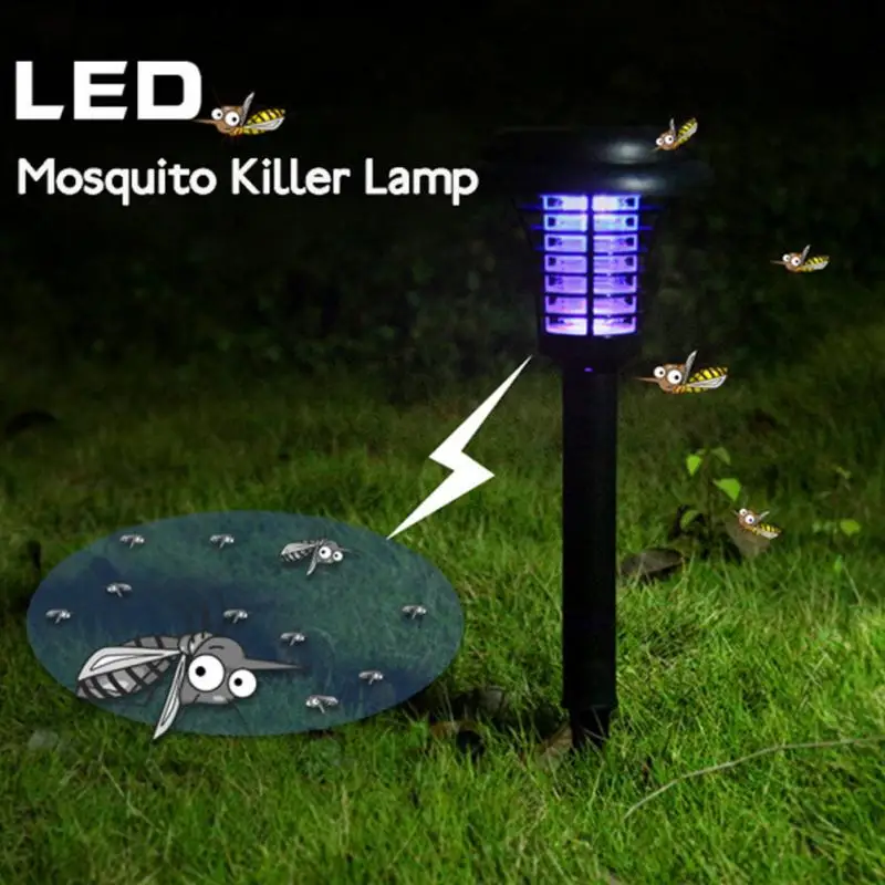

3PC Solar Mosquito Killer With 2 Light Mode Outdoor Waterproof Led Light Bug Zapper Mosquito Trap Lamps For Garden Lawn Camping