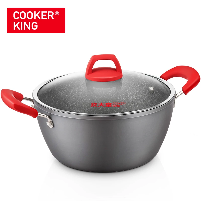 Жесткий анодированный антипригарный кастрюля COOKER KING для приготовления пищи