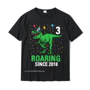 3 Year Old 3rd Birthday Boy Toddler Dinosaur Men Tee T-Shirt Cotton Tops & Tees Cool Funky Camisa T Shirts