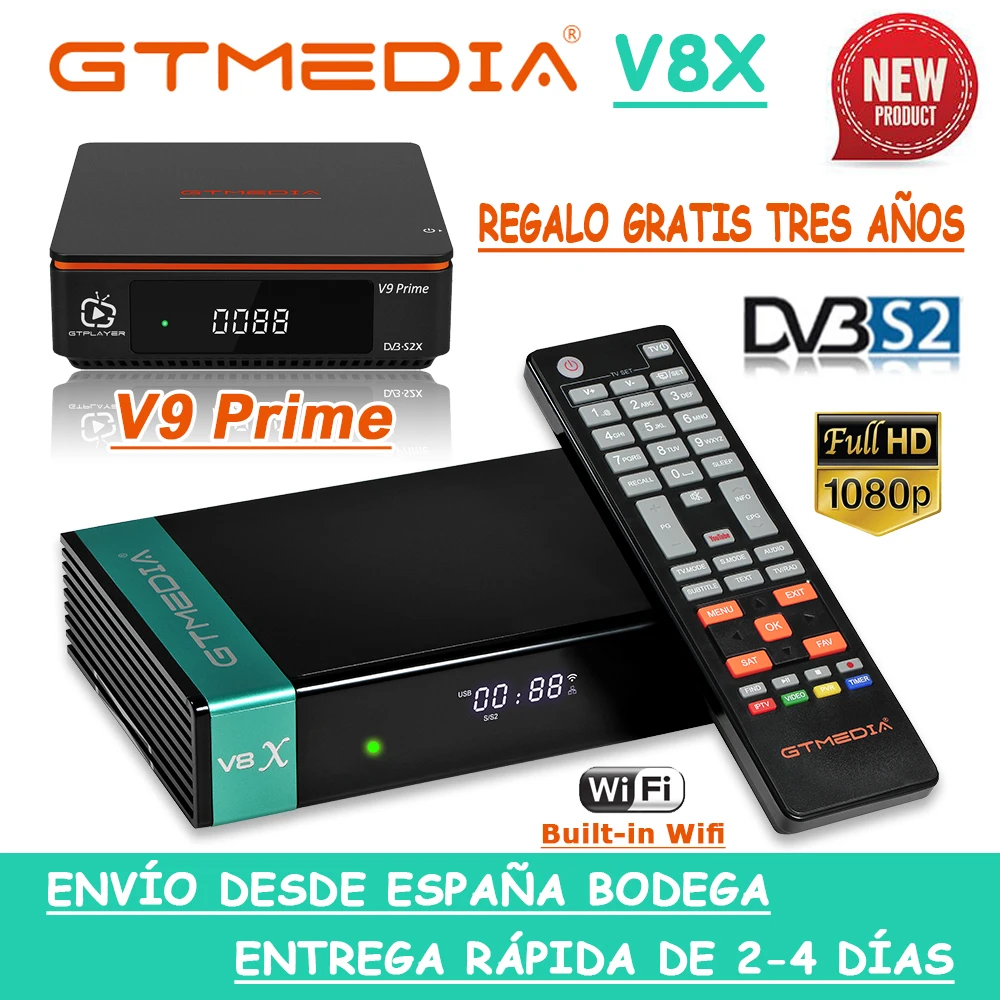 Горячая Распродажа Gtmedia V8X DVB S2 встроенный WI FI V9 премьер цифра спутниковый