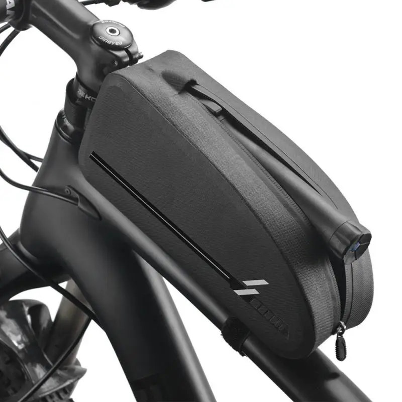

CYCLING Bicycle Bag Waterproof Cycling Top Front Tube Frame Bag Large Capacity MTB Road Bicycle Pannier Black Bike Accessories