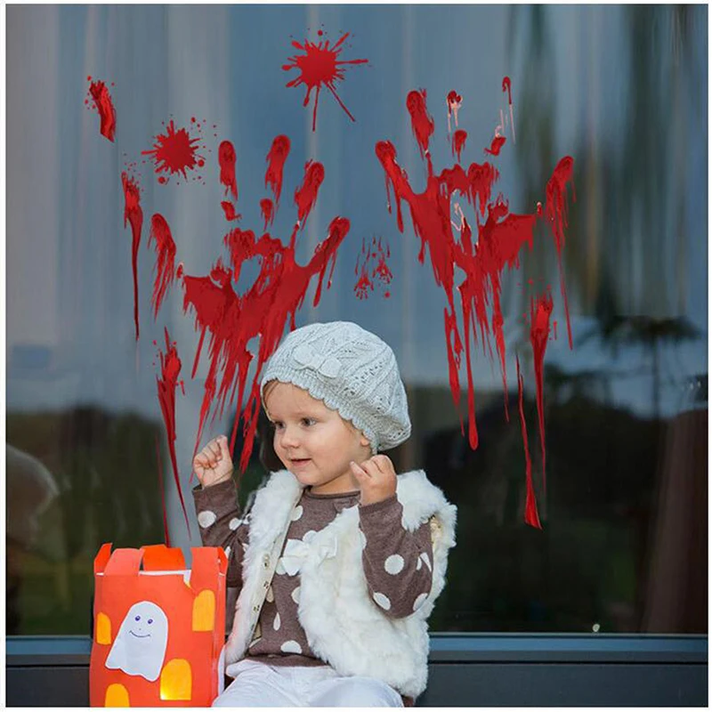 4 листа Временные татуировки на Хэллоуин вампир кровавый шрам стикер Косплей