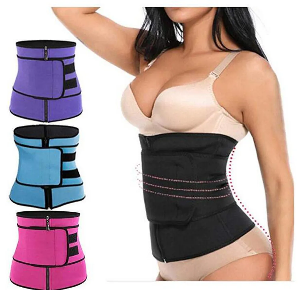 Adjustable flowop Waist Trainer Trim-mer Belt Women Body Shaping Zipper Abdomen Slimmer Kit for Sport Gym Fitness Belts | Спорт и