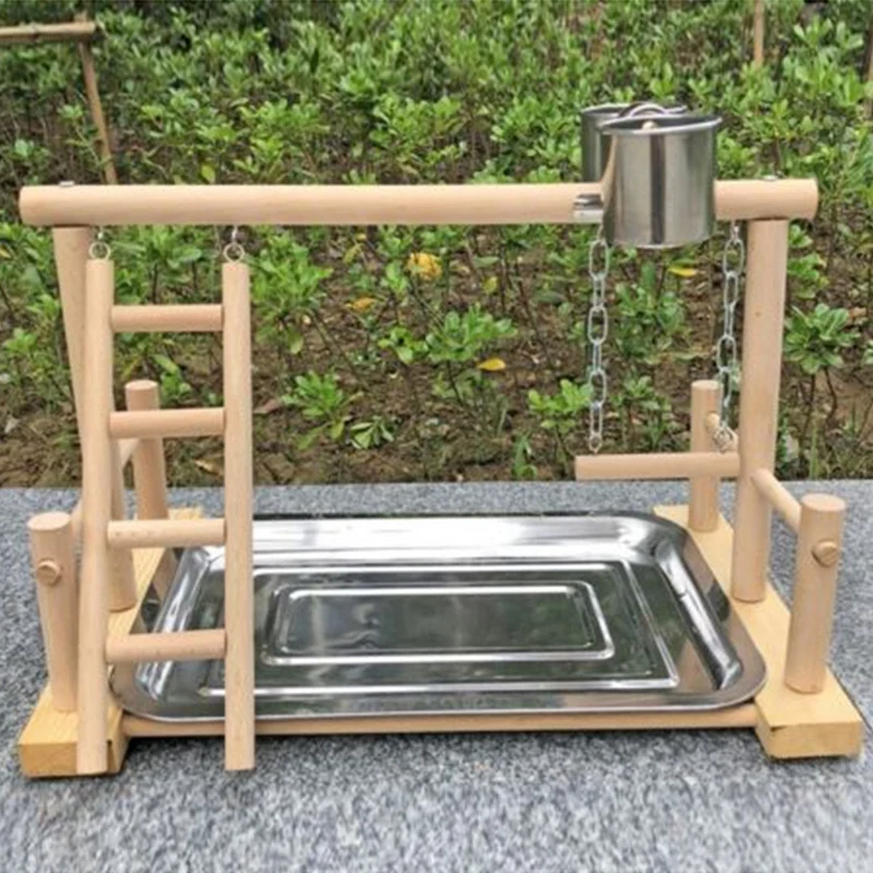 Горячая продажа попугай деревянная подставка центр деятельности Лестничные