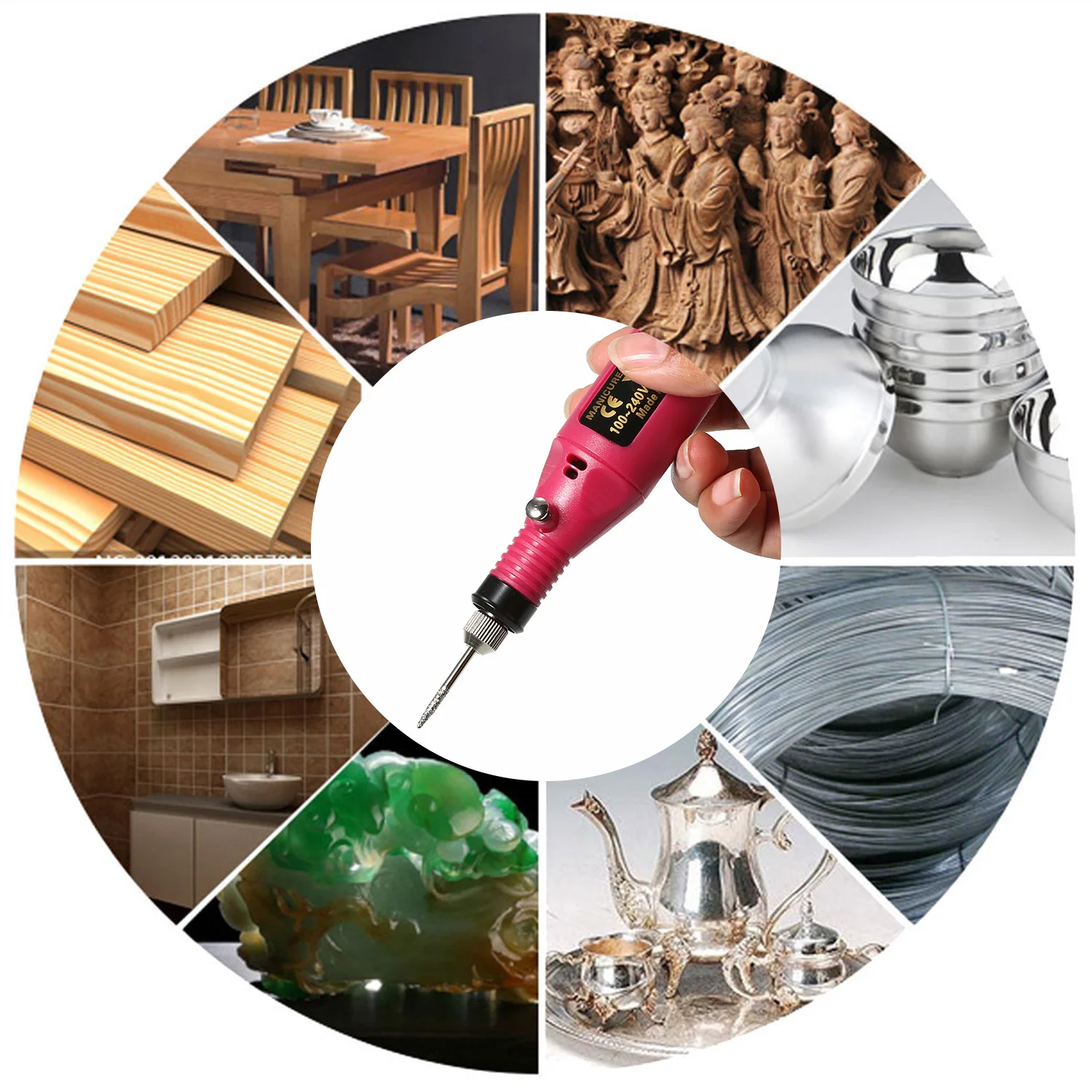 54 шт. портативная электрическая дрель для ногтей буферный набор мини-гравер