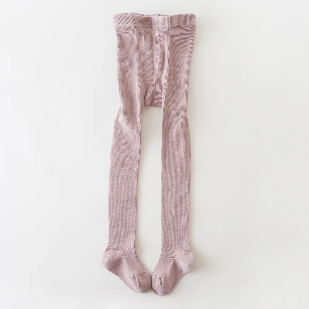 

2021 Spring Autumn Children Pantyhose Combed Cotton Boneless Girls Leggings Hand-sewn Girl Long Socks Solid Baby Girl Tights