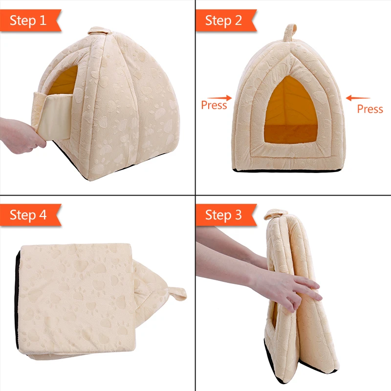 Прямая поставка, складной домик для кошек, кошек, котят, кровать, Cama Para Cachorro, мягкий дом для собак, кошек, собак, домашняя форма, красный, зеленый