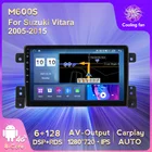 Автомобильный мультимедийный проигрыватель RDS DSP, Android 11, 6 ГБ + 128 Гб, IPS, для Suzuki Vitara 2005-2015