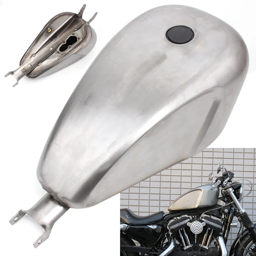 

3.3 GAL EFI Oil Gas Tank Custom Motorcycle Fuel Tank For Harley Davidson Sportster XL883 XL1200 Forty-eight 2004-Up