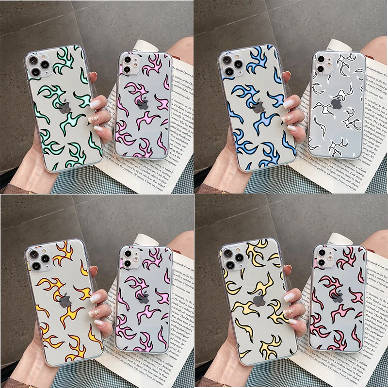 Чехлы с художественным принтом пламени для Motorola Moto G8 G9 Power Lite E6 E6S G6 G4 Play G5 One Fusioon