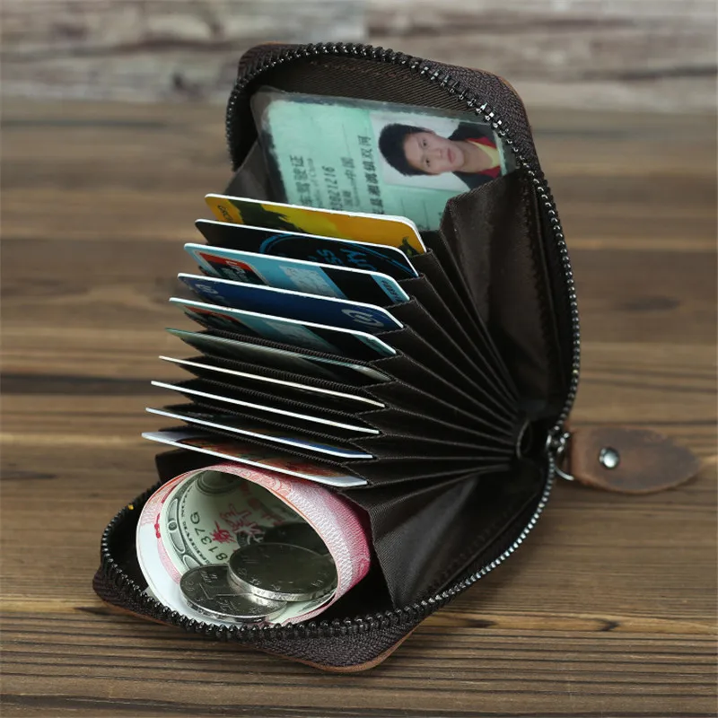 Новинка кошелек для монет LD209 с защитой RFID кожаный Многофункциональный маленький