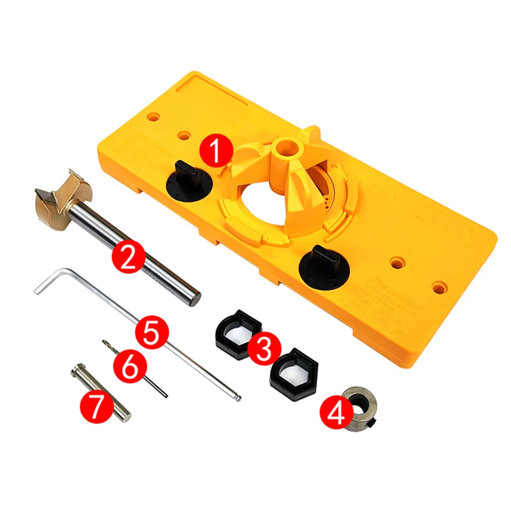 Набор направляющих для сверления комплект из 9 скрытых шарниров 35 мм столярных