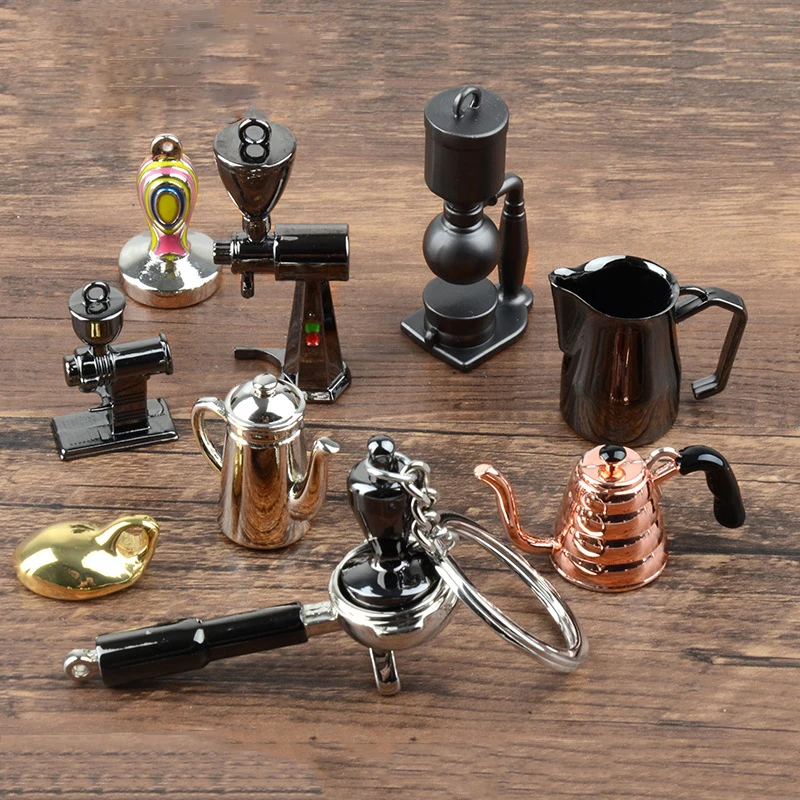 Бариста Кофе вскрытия брелок машина ручка Moka кувшин Портативный Творческий