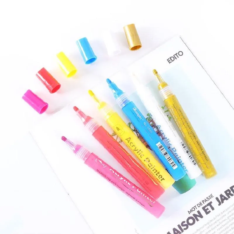 Акриловый маркер ручная роспись камень Эд керамический сделай сам фотоальбом