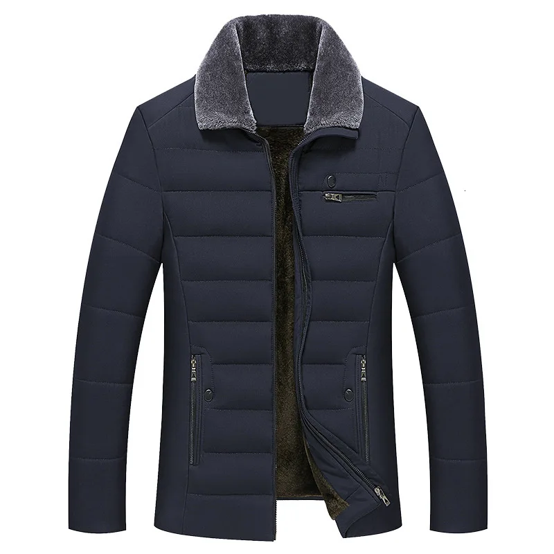 Quinquagenarian Man Cotton-padded Jacket Dad Dress Winter Loose Coat Increase Down Thickening Middle Age Cotton-padded Clothes