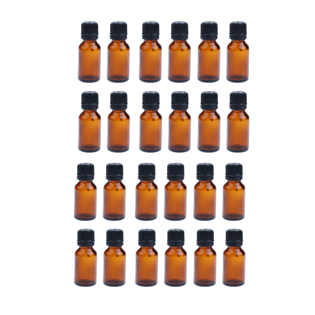 Упаковка из 24 портативных эфирных масел 10 мл 15 флакон янтарного стекла с