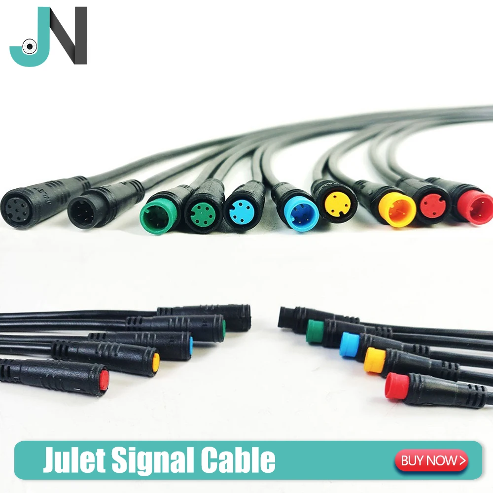 

Julet Ebike Conversion Convert Extension Signal Cable Line 2 3 4 5 6Pin for Electrical Bicycle Throttle Display Ebrake Light