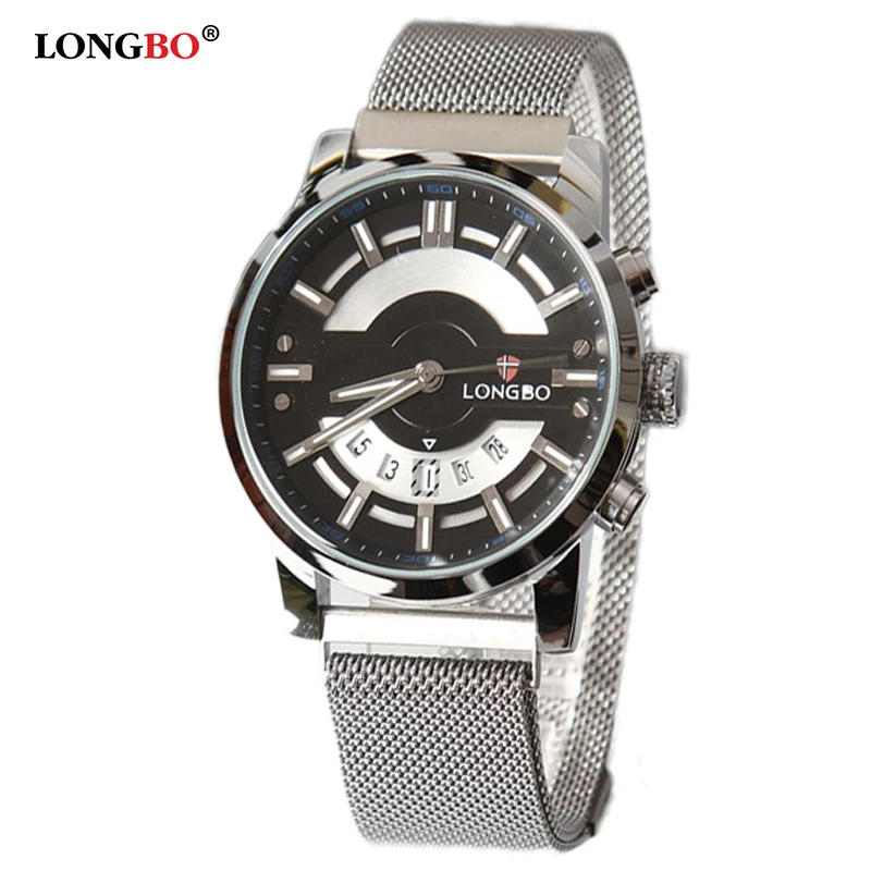 

LONGBO Mens Watches Top Brand Luxury New Fashion Analog Quartz Wristwatches 30M Waterproof Watch Men Relogio Masculino