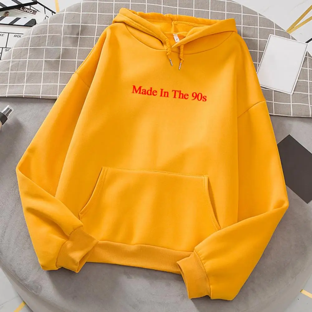 Cool New Oversize Solid Color Women Hoodies Letter Print Sweatshirt Women Winter Autumn Warm Streetwear Pullovers Thick Hoodie
