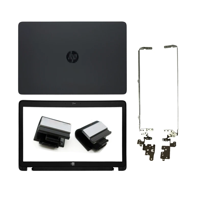 

NEW Laptop LCD Back Cover/Front Bezel/Hinges/Hinge Cover For HP Probook 450 G1 455 G1 Top Case 721932-001 Black