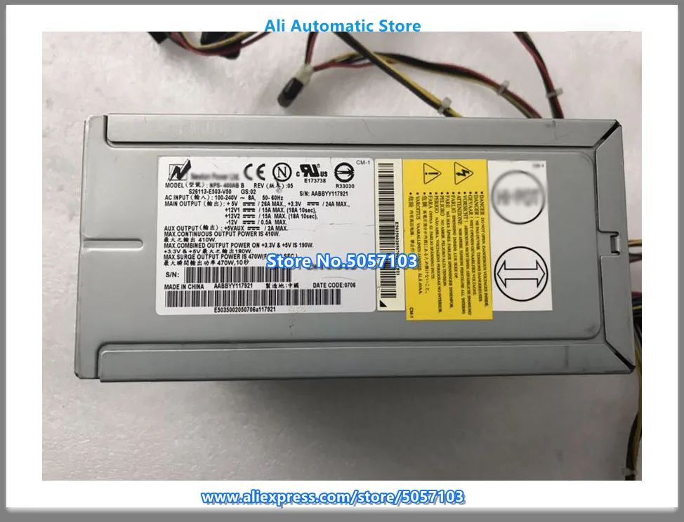 Промышленный компьютерный источник питания S26113 E503 V50 сервера NPS 400AB B