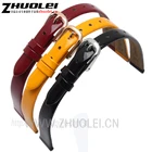 Ремешок из натуральной кожи для детских наручных часов, модный браслет с пряжкой из нержавеющей стали для женщин, 6 мм 8 мм 10 мм, с 2 шт. шпильками