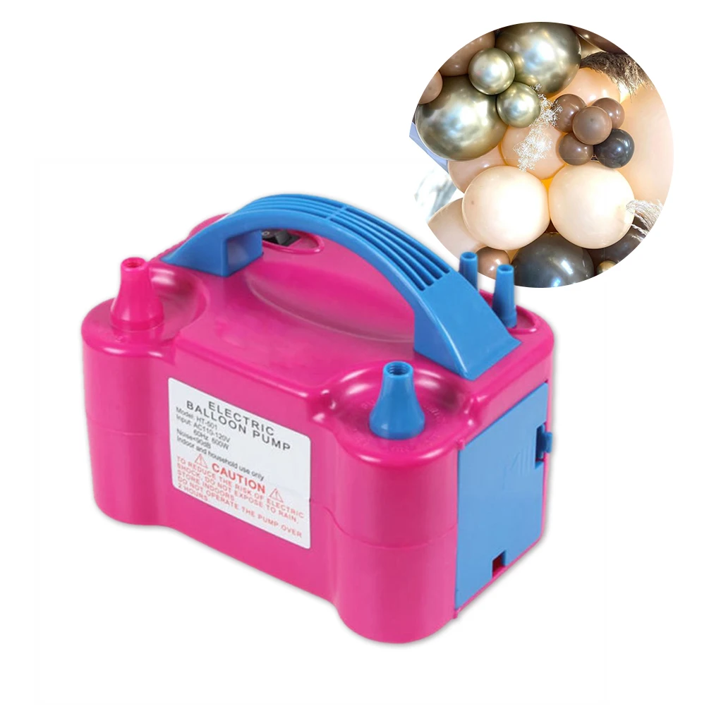

EU Plug Electric Balloon Pump Double Nozzles Air Compressor Inflator Air Blower Balloon Accessories Balloon Suit Party Supplies